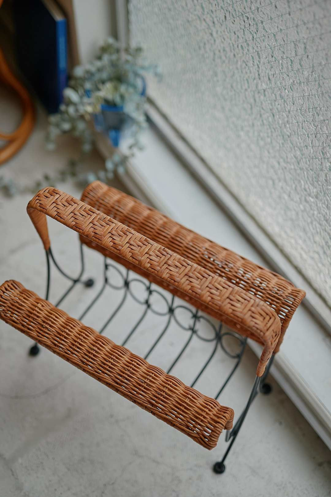 Rattan Loop Magazine Rack