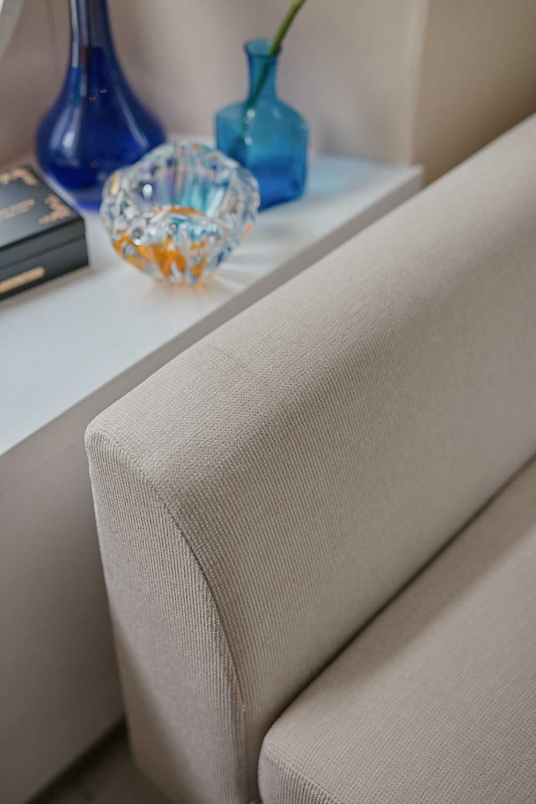 Ivory Square Low Sofa