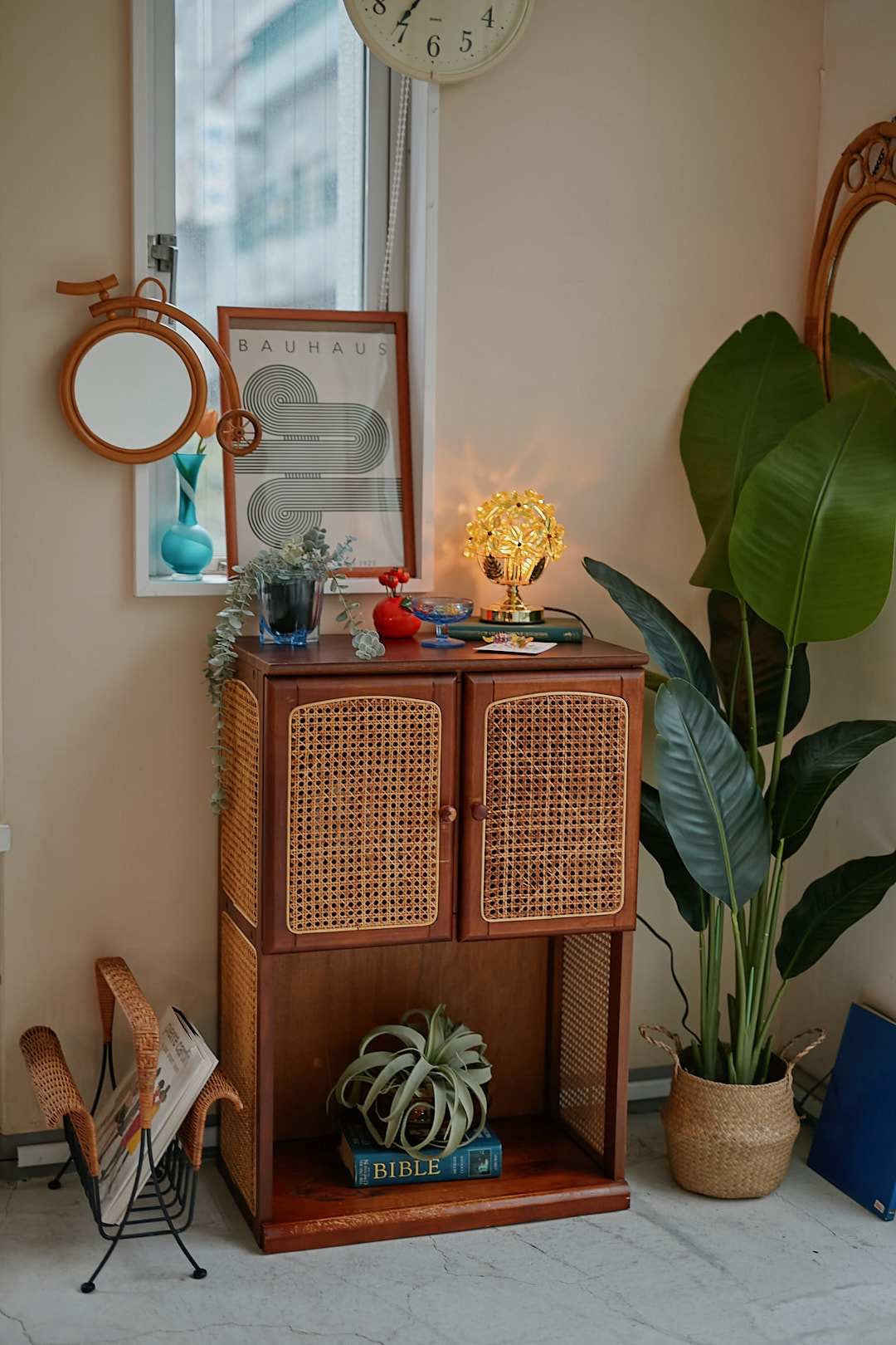Rattan Frame Storage Shelf