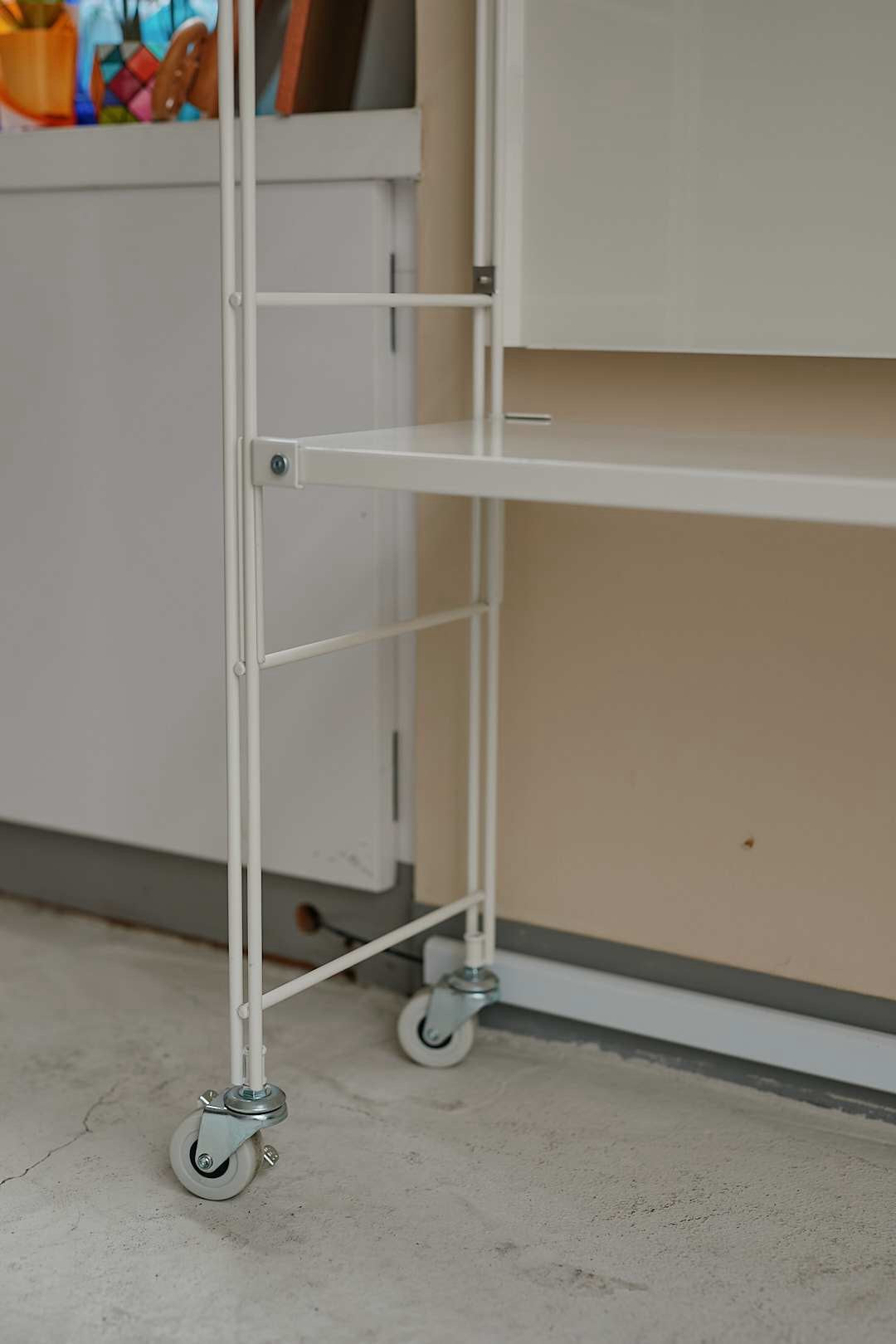 White Caster Shelf