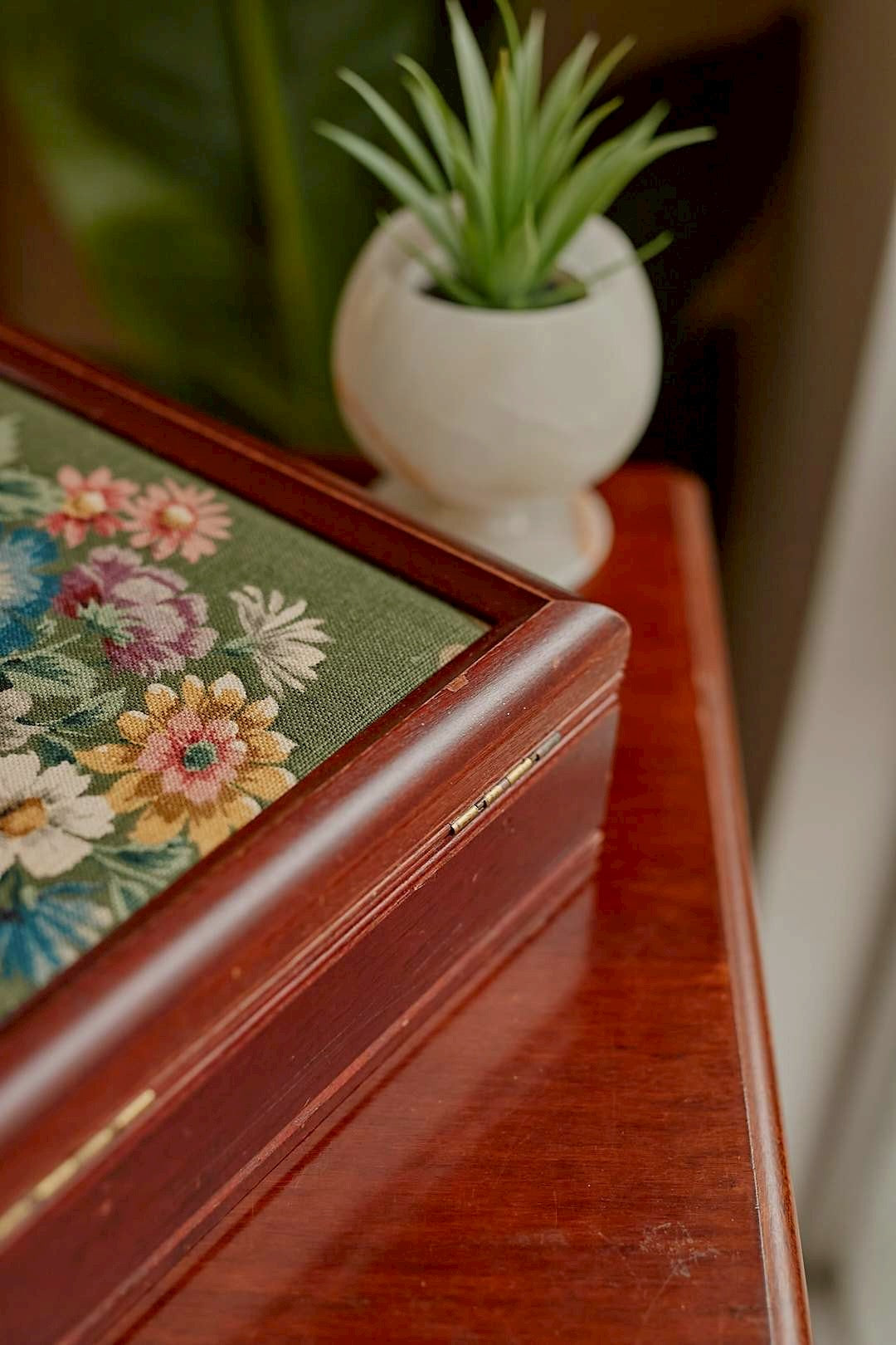 Flower fabric jewelry box