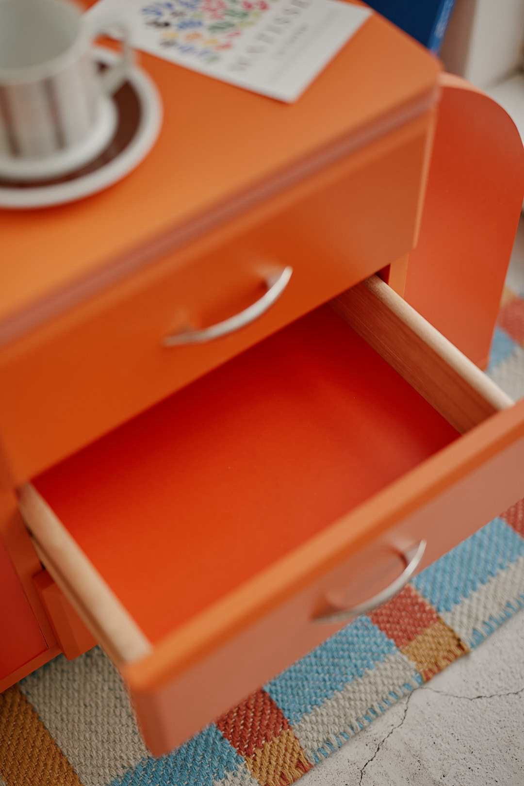 Orange Round Side Wagon