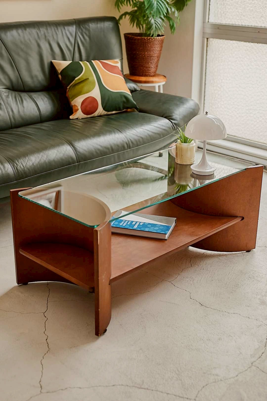 Double Arch Glass Coffee Table