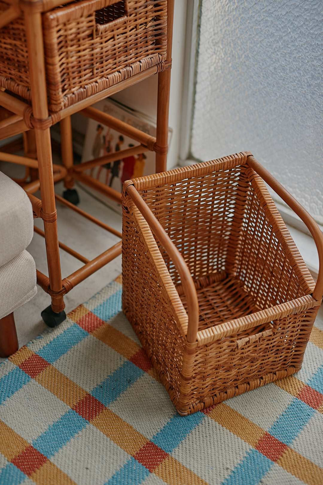 Rattan Basket Shelf