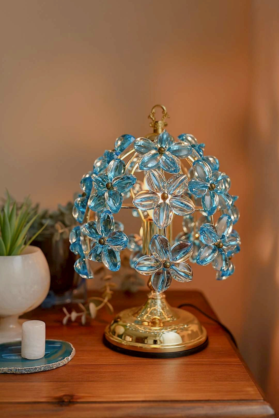 Bloom Blue Flower Lamp
