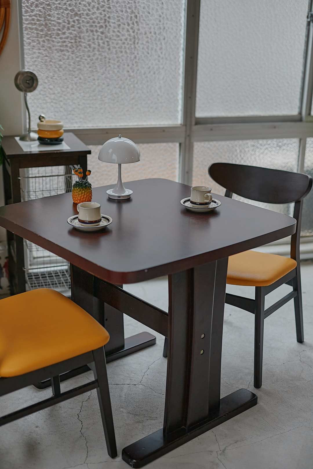 Dark Brown& Mustard Dining Set