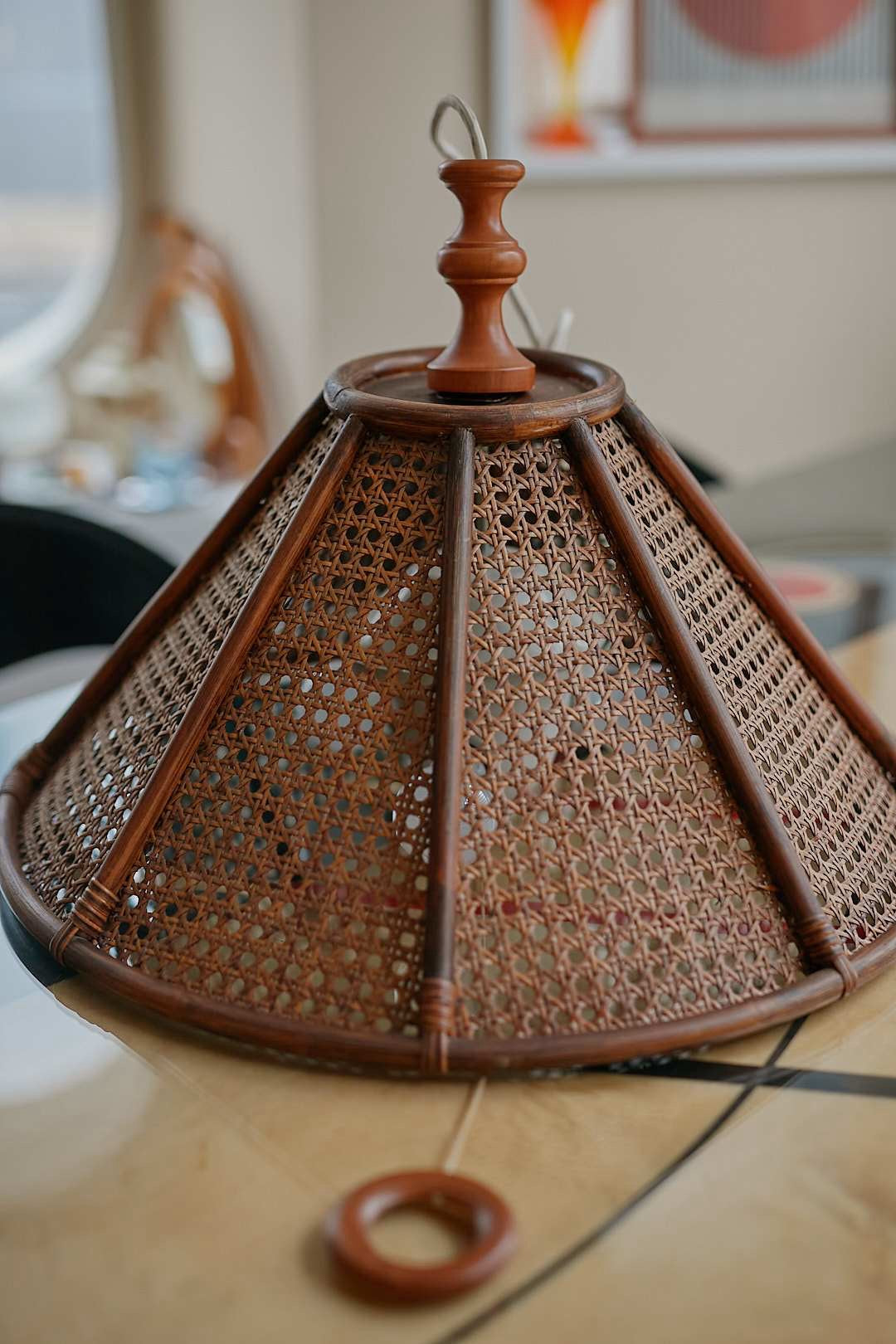 Rattan pendant light