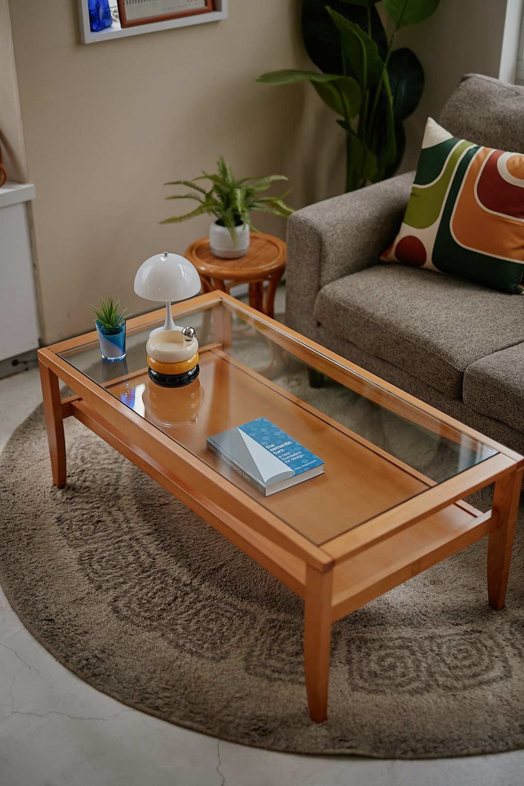 KOSUGA Glass Top Coffee Table