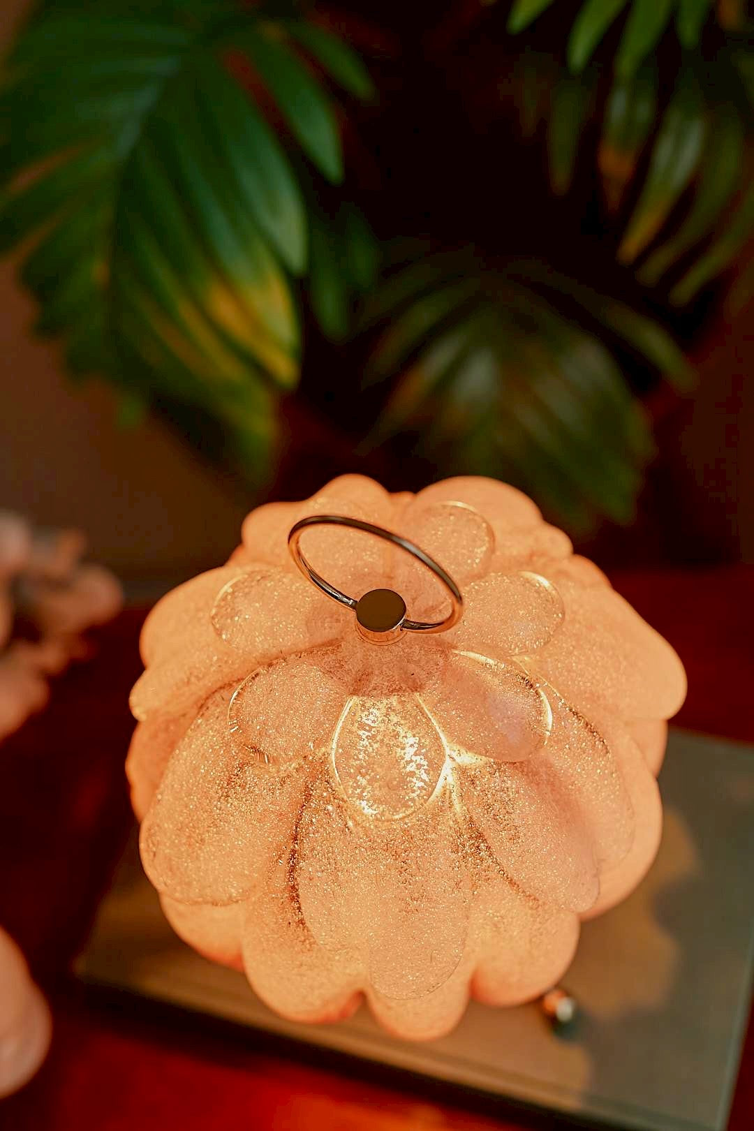 Pink Bubble Glass Lamp